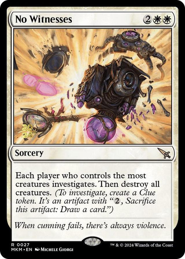 0027 No Witnesses R Prerelease Cards