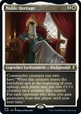 0478 Noble Heritage (Foil Etched) R Commander Legends: Battle for Baldur's Gate