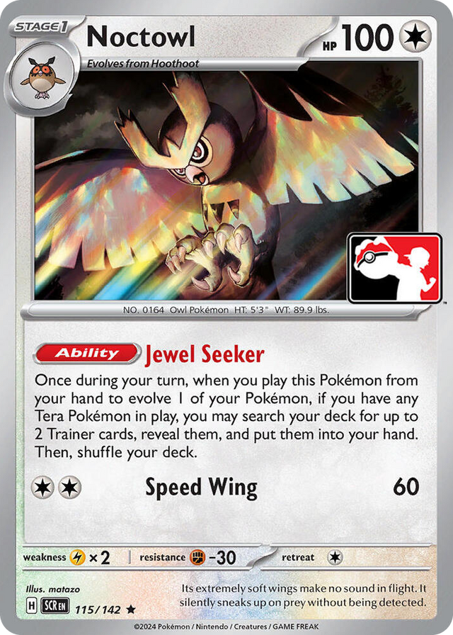 0115 Noctowl Rare Prize Pack Series Cards