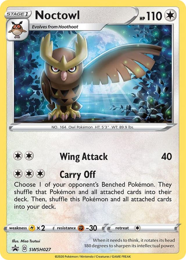 0027 Noctowl - SWSH027 Promo Sword & Shield Promo Cards