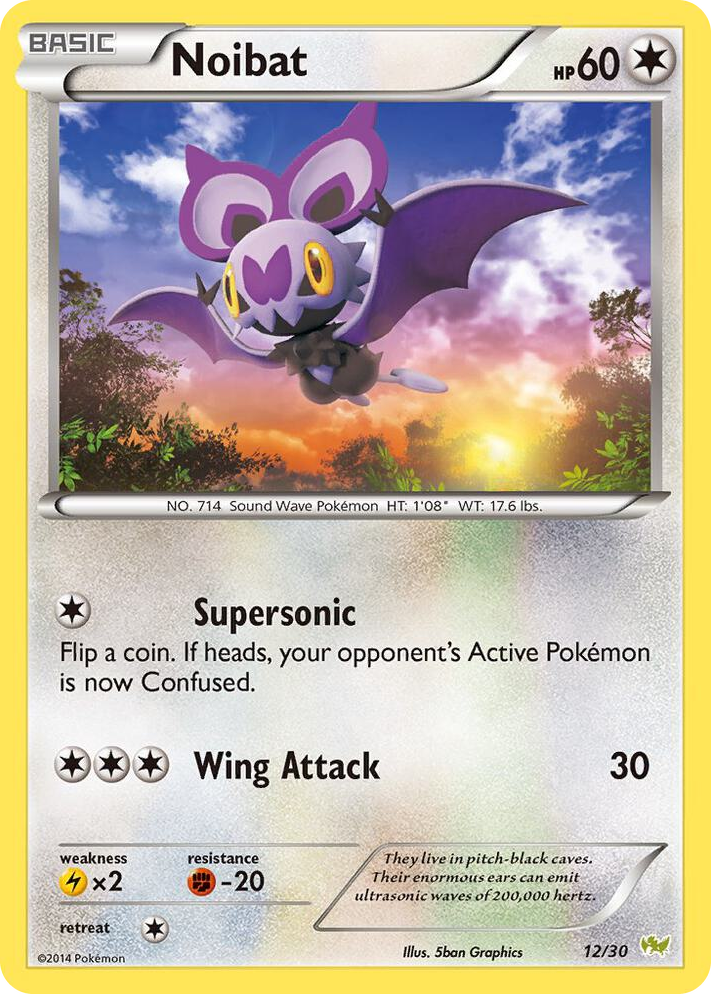0012 Noibat (#12) Common XY Trainer Kit: Sylveon & Noivern