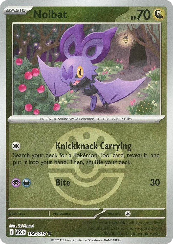 0156 Noibat (Friend Ball) Common Ascended Heroes