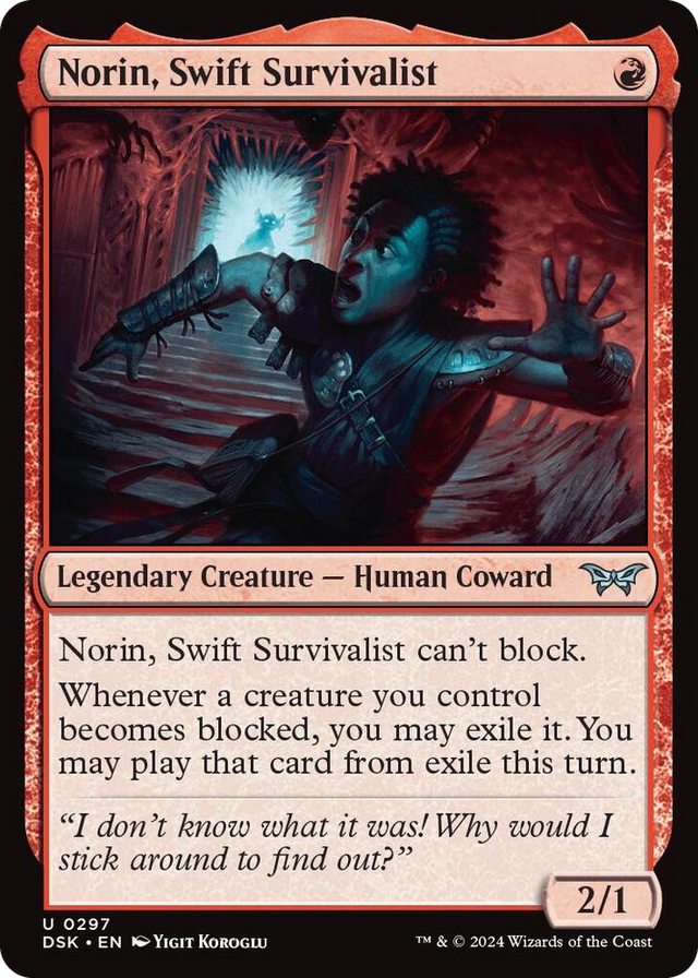 0297 Norin, Swift Survivalist (0297) U Duskmourn: House of Horror