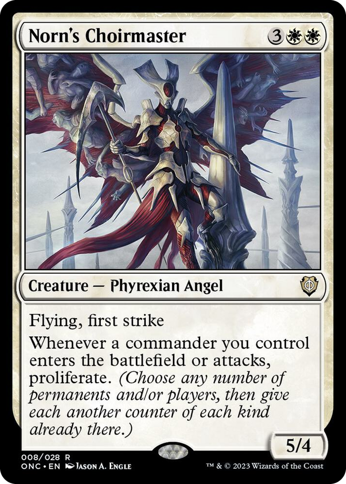 Norn's Choirmaster #8 R - Commander: Phyrexia: All Will Be One Pokemon card