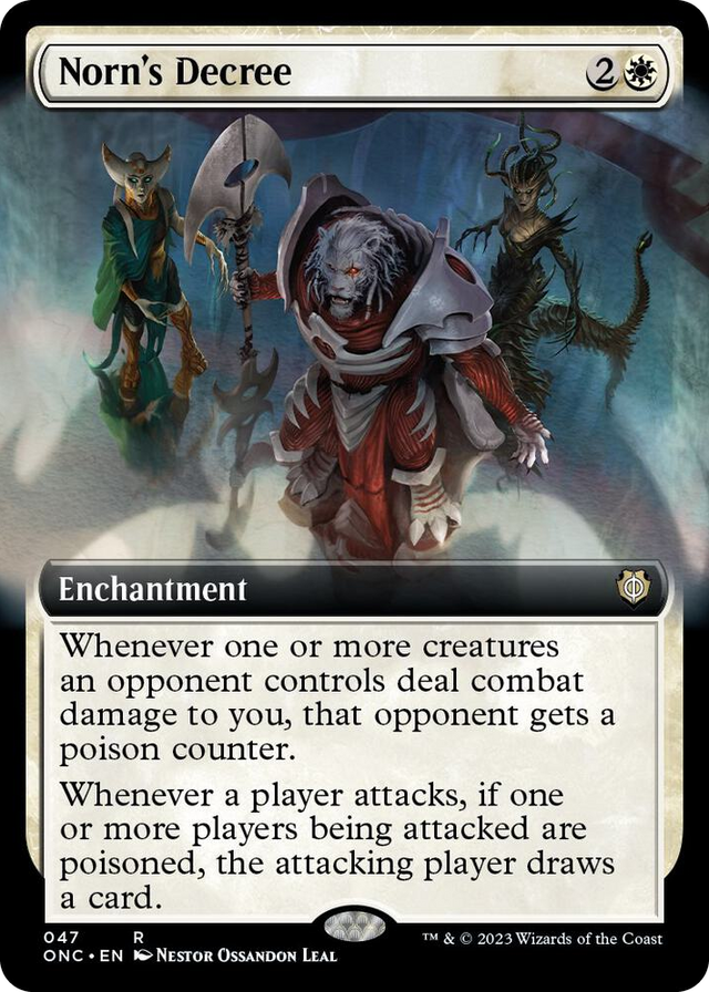 0047 Norn's Decree (Extended Art) R Commander: Phyrexia: All Will Be One