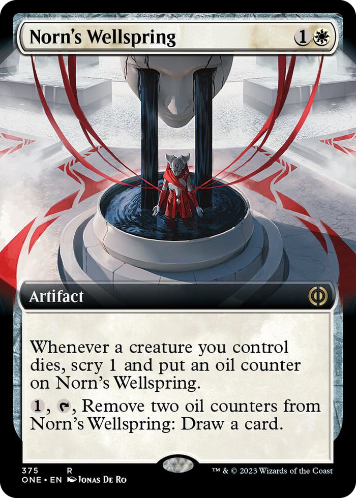 Norn's Wellspring (Extended Art) #375 R - Phyrexia: All Will Be One Pokemon card