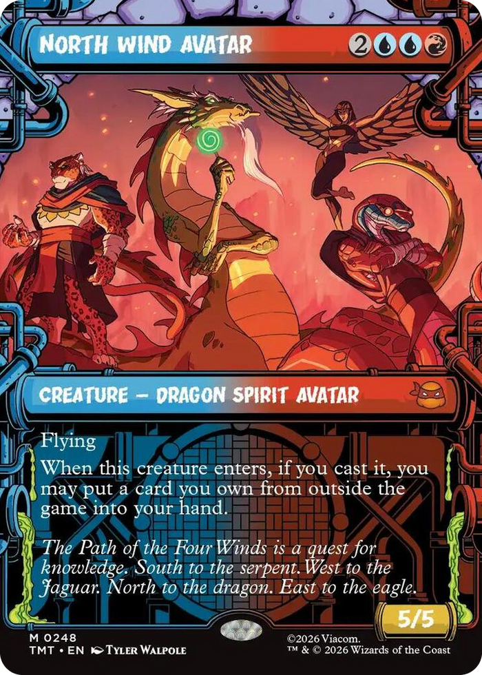 North Wind Avatar (Showcase) #248 M - Teenage Mutant Ninja Turtles Pokemon card