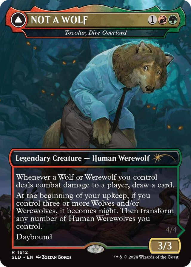 1612 NOT A WOLF - Tovolar, Dire Overlord R Secret Lair Drop Series