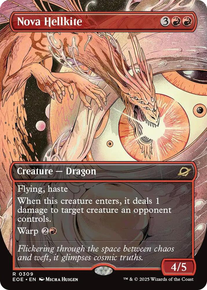 0309 Nova Hellkite (Borderless) R Edge of Eternities