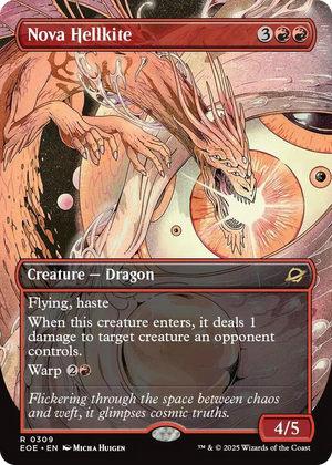 0309 Nova Hellkite (Borderless) R Edge of Eternities