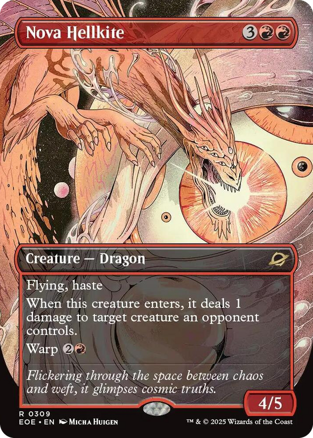 0309 Nova Hellkite (Borderless) R Edge of Eternities