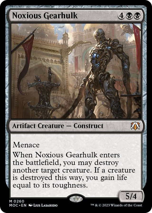 Noxious Gearhulk #260 M - Commander: March of the Machine Pokemon card