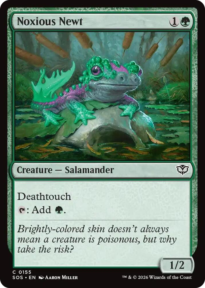 0155 Noxious Newt C Secrets of Strixhaven