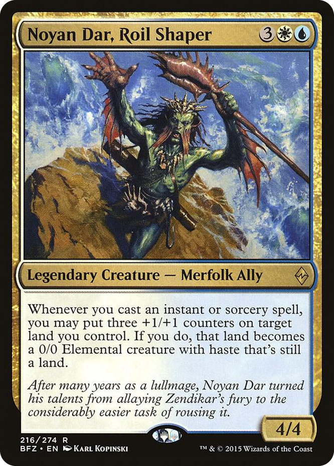 Noyan Dar, Roil Shaper #216 R - Battle for Zendikar Pokemon card