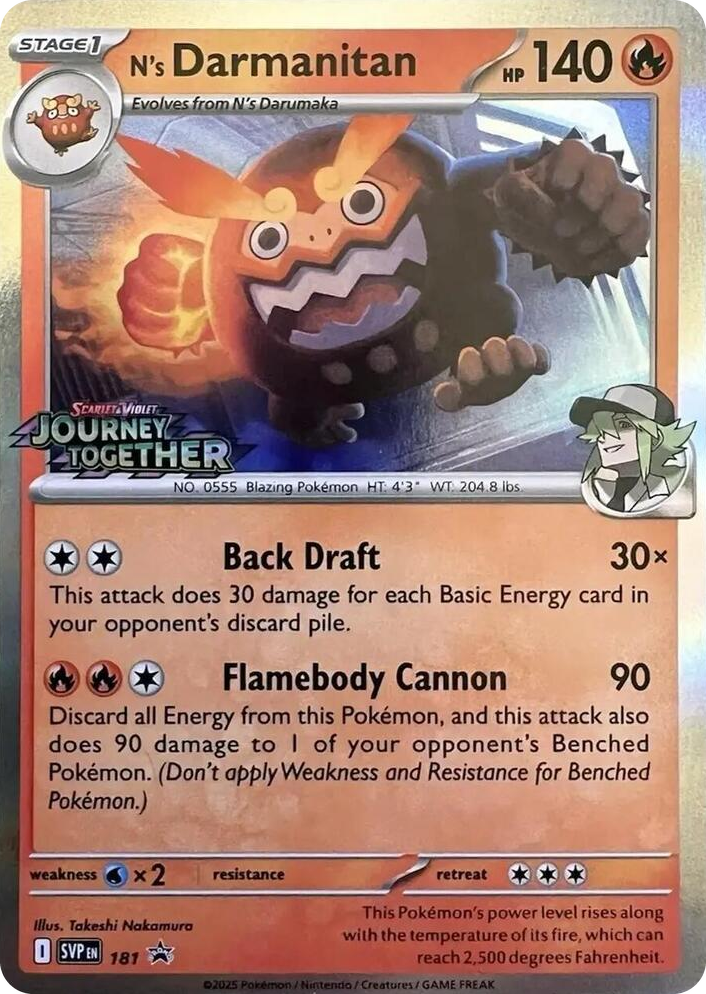 0181 N's Darmanitan - 181 (Prerelease) Promo Scarlet & Violet Promo Cards