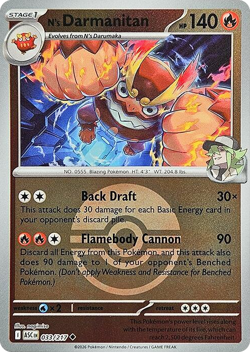 0033 N's Darmanitan (Poke Ball) Uncommon Ascended Heroes