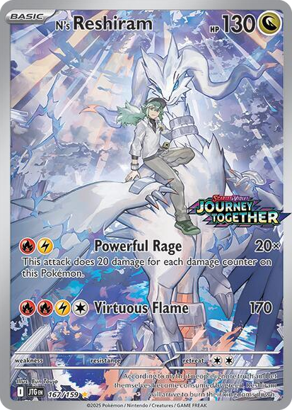 0167 N's Reshiram - 167/159 (Journey Together Stamped) Illustration Rare Miscellaneous Cards & Products