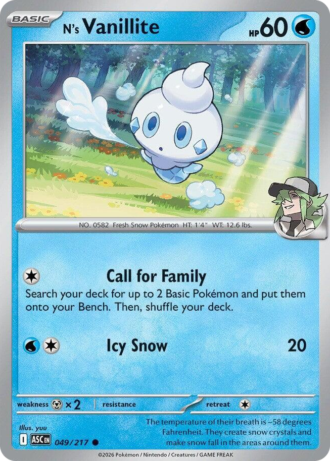 0049 N's Vanillite Common Ascended Heroes