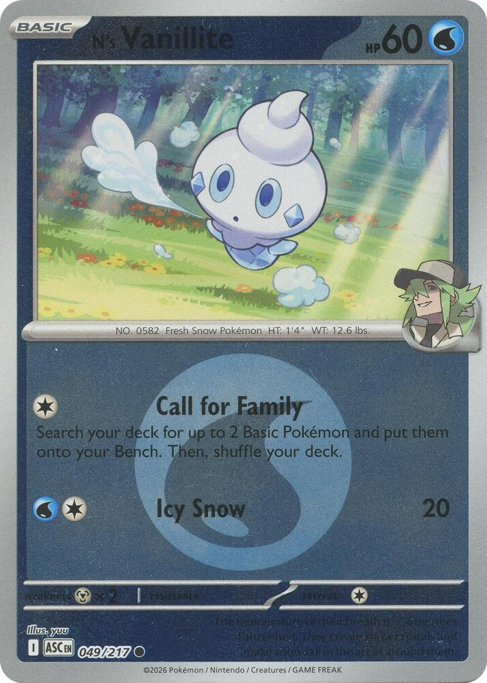 0049 N's Vanillite (Energy Symbol Pattern) Common Ascended Heroes