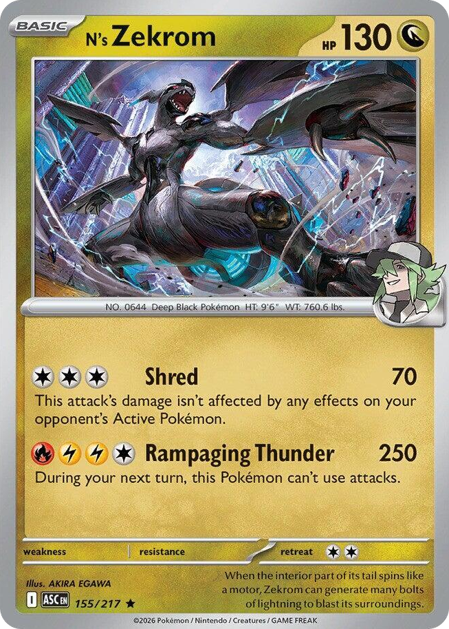 0155 N's Zekrom Rare Ascended Heroes