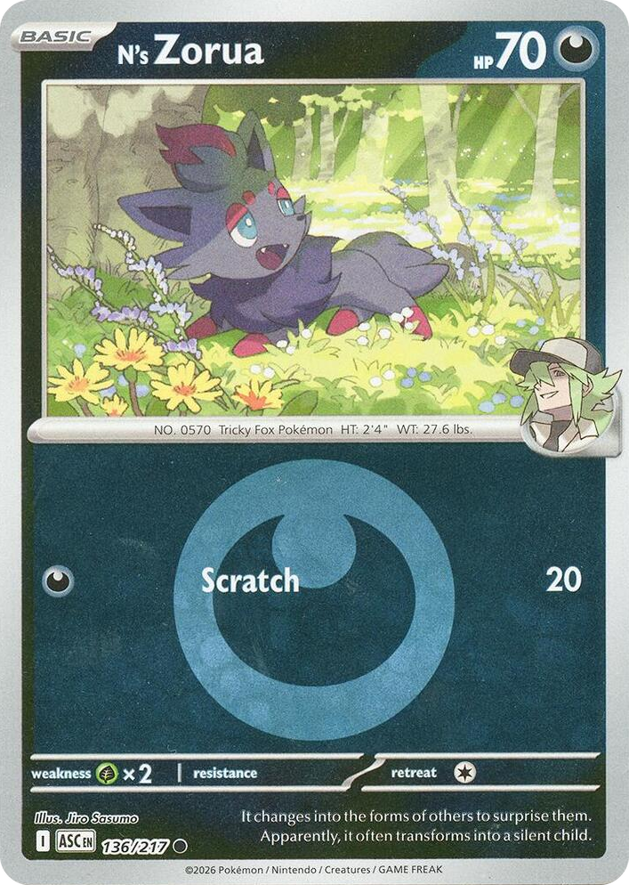 0136 N's Zorua (Energy Symbol Pattern) Common Ascended Heroes