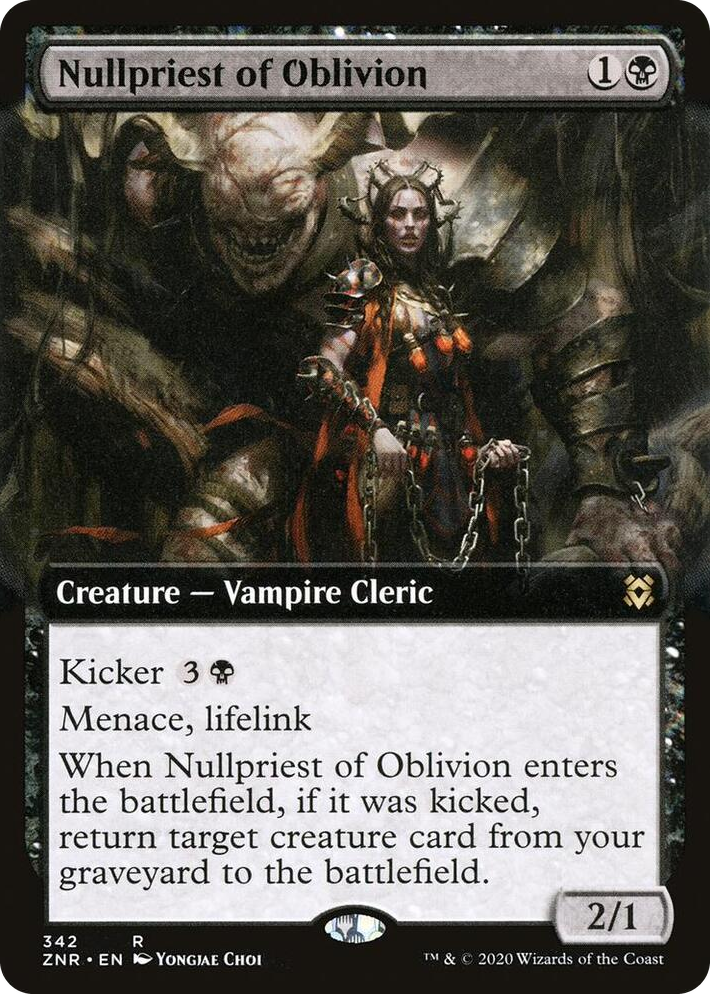 0342 Nullpriest of Oblivion (Extended Art) R Zendikar Rising