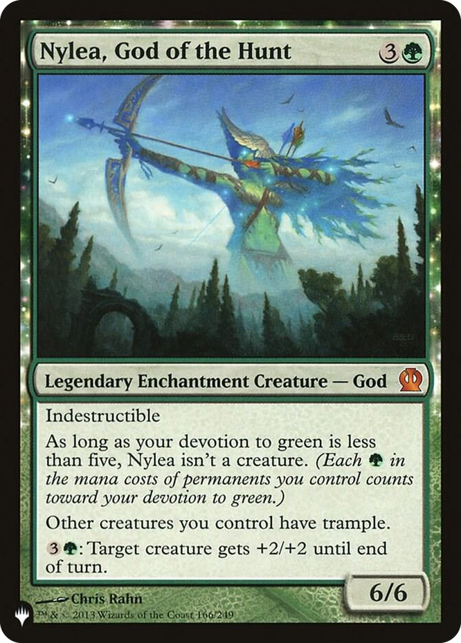 Nylea, God of the Hunt #166 M - The List Reprints Pokemon card