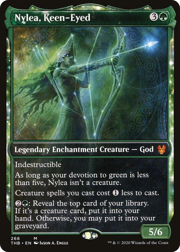 0266 Nylea, Keen-Eyed (Showcase) M Theros Beyond Death