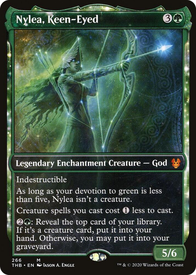 0266 Nylea, Keen-Eyed (Showcase) M Theros Beyond Death