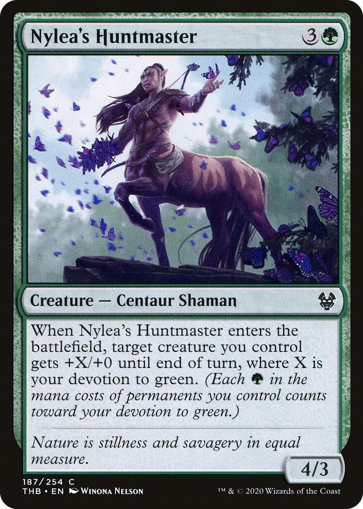 0187 Nylea's Huntmaster C Theros Beyond Death