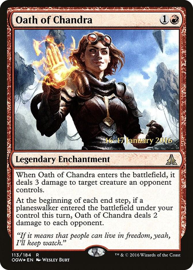 Oath of Chandra #113 R - Prerelease Cards Pokemon card