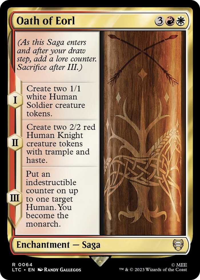 Oath of Eorl #64 R - Commander: The Lord of the Rings: Tales of Middle-earth Pokemon card