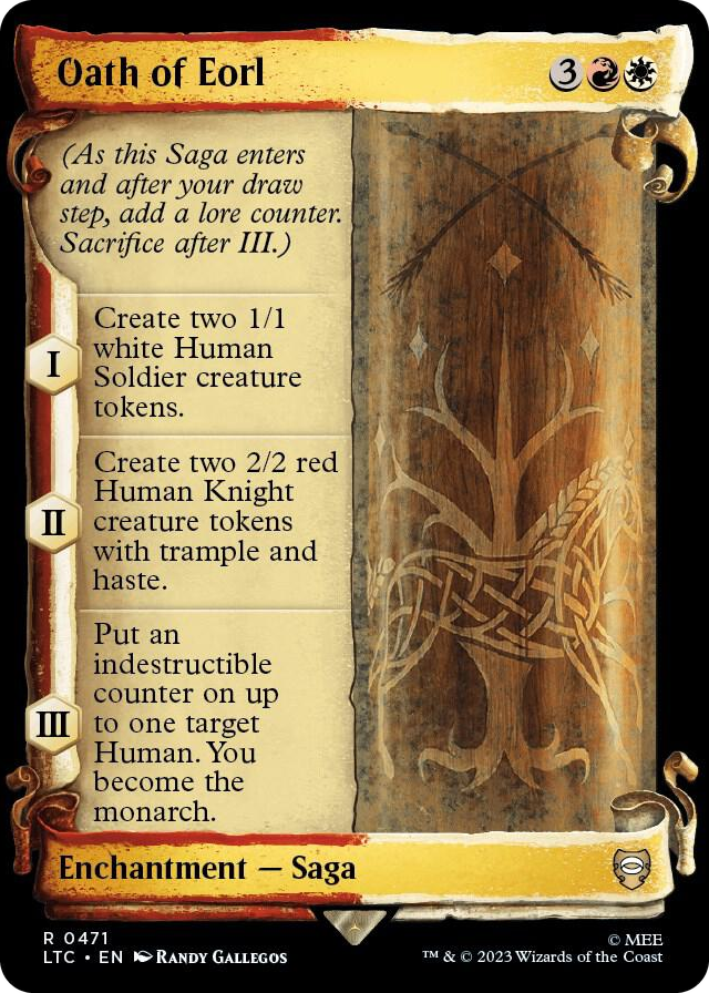 Oath of Eorl (Showcase Scrolls) #471 R - Commander: The Lord of the Rings: Tales of Middle-earth Pokemon card
