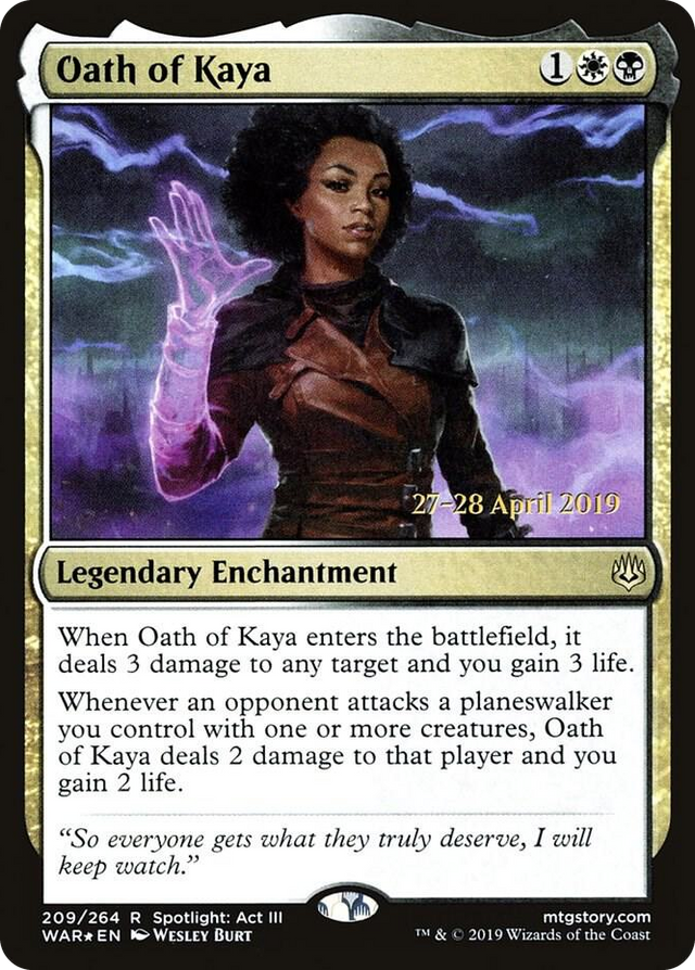 0209 Oath of Kaya R Prerelease Cards