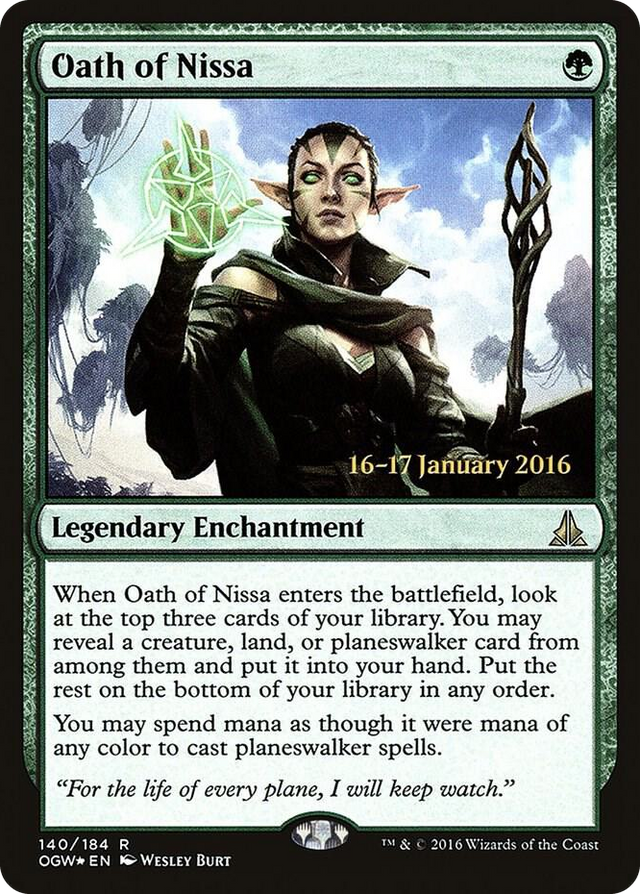 0140 Oath of Nissa R Prerelease Cards