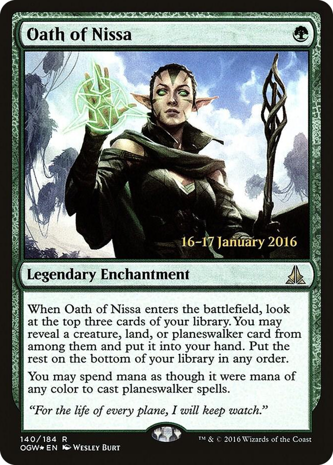 Oath of Nissa #140 R - Prerelease Cards Pokemon card