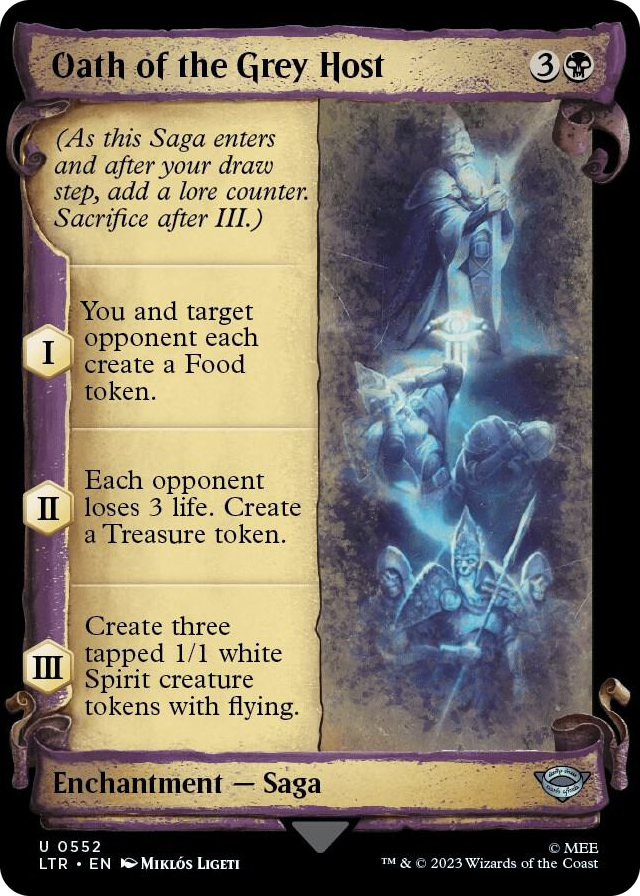 Oath of the Grey Host (Showcase Scrolls) #552 U - Universes Beyond: The Lord of the Rings: Tales of Middle-earth Pokemon card