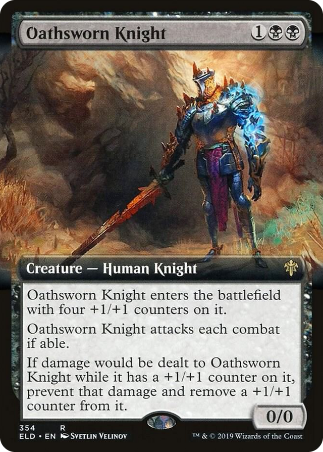 0354 Oathsworn Knight (Extended Art) R Throne of Eldraine