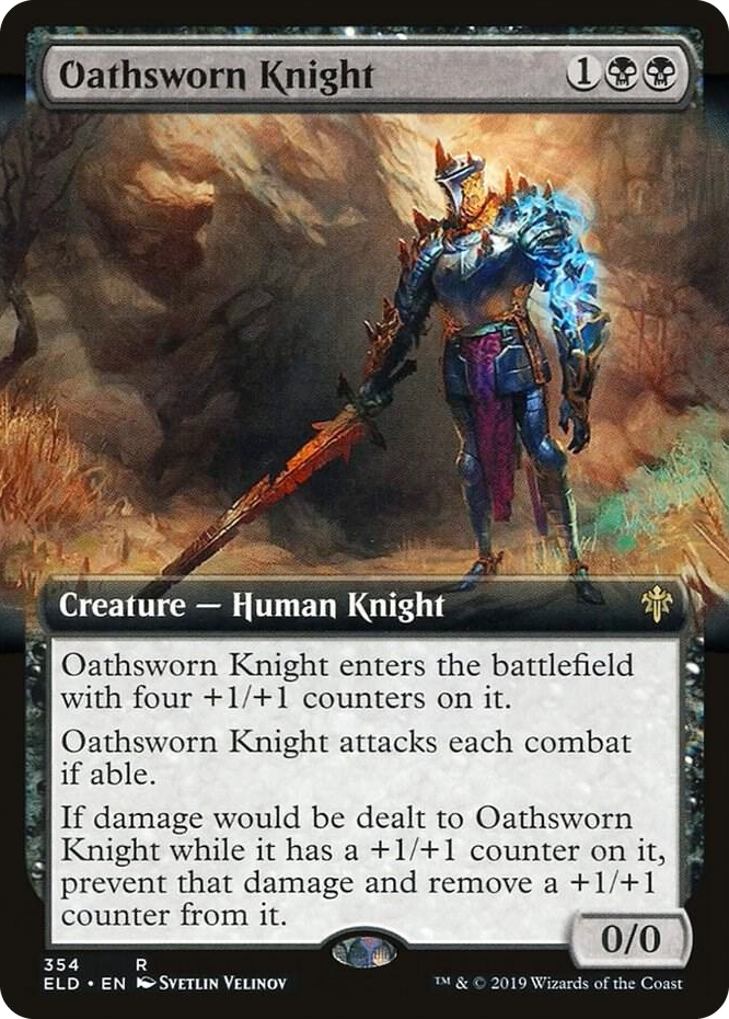 0354 Oathsworn Knight (Extended Art) R Throne of Eldraine