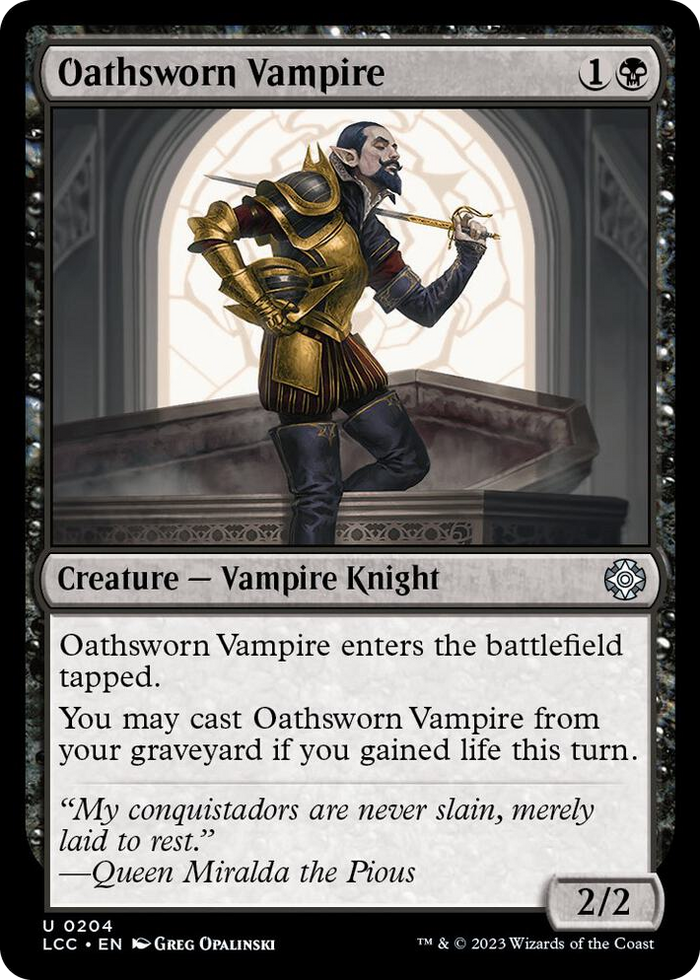 Oathsworn Vampire #204 U - Commander: The Lost Caverns of Ixalan Pokemon card