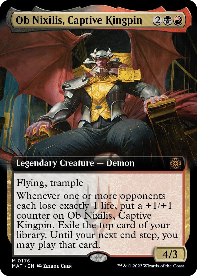 Ob Nixilis, Captive Kingpin (Extended Art) #176 M - March of the Machine: The Aftermath Pokemon card