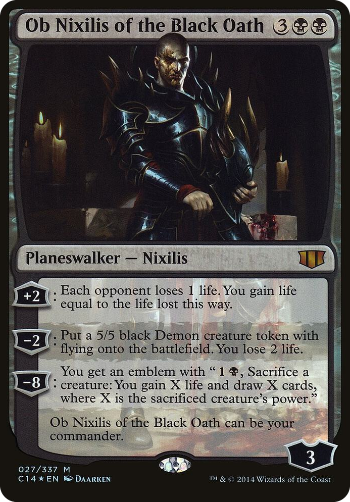 Ob Nixilis of the Black Oath (Commander 2014) #27 M - Oversize Cards Pokemon card