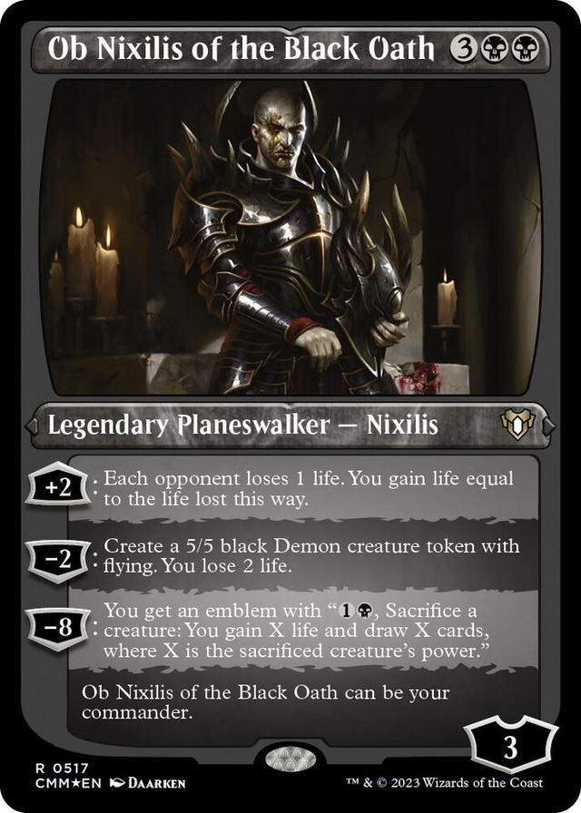 0517 Ob Nixilis of the Black Oath (Foil Etched) R Commander Masters