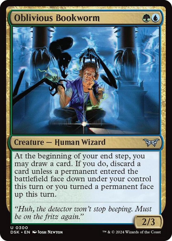 Oblivious Bookworm (0300) #300 U - Duskmourn: House of Horror Pokemon card
