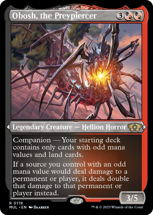 Obosh, the Preypiercer (Foil Etched) #119 R - March of the Machine: Multiverse Legends Pokemon card
