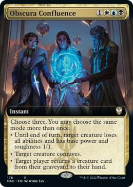 0176 Obscura Confluence (Extended Art) R Commander: Streets of New Capenna