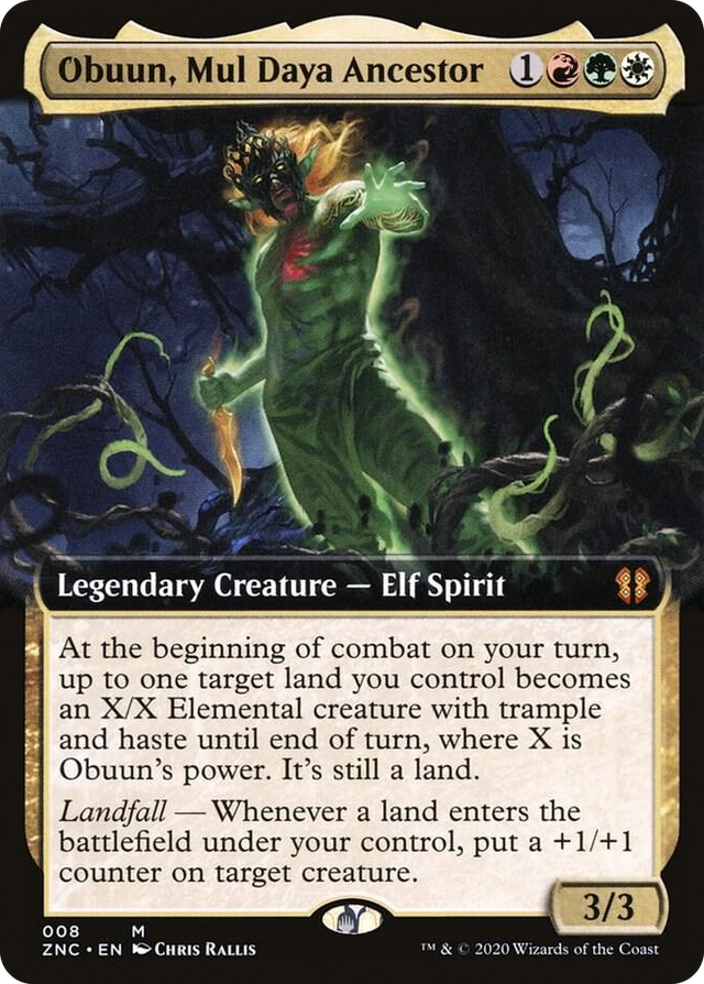 0008 Obuun, Mul Daya Ancestor (Extended Art) M Commander: Zendikar Rising