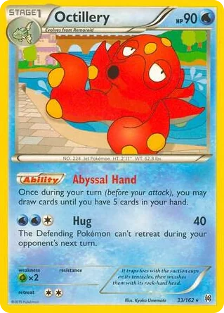 0033 Octillery - 33/162 (XY Breakthrough) Rare Deck Exclusives