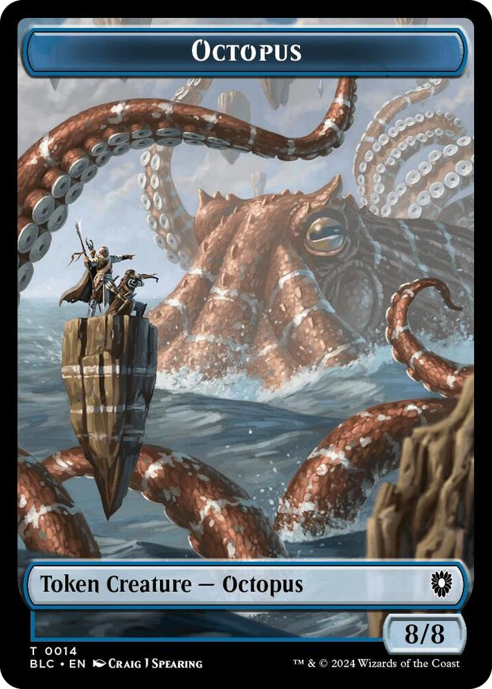 0014 Octopus // Rabbit Double-Sided Token T Commander: Bloomburrow