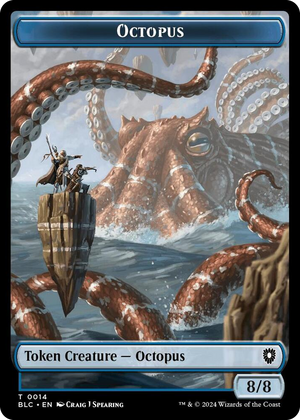 0014 Octopus // Rabbit Double-Sided Token T Commander: Bloomburrow